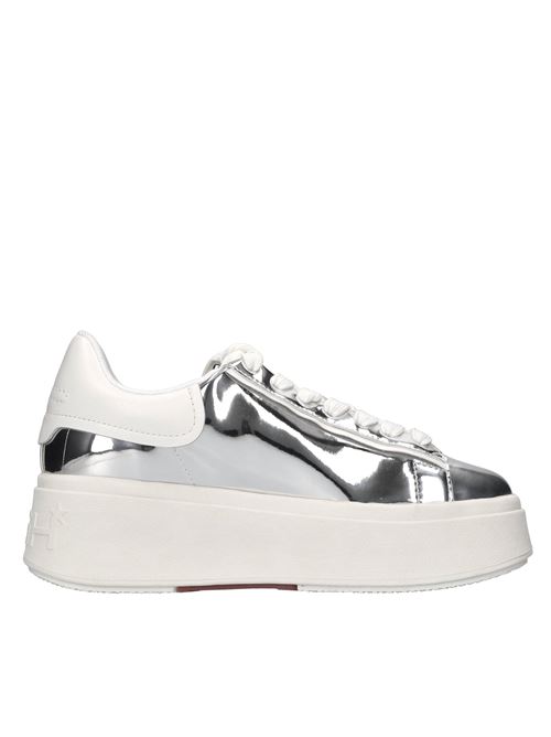 Sneakers in vernice ASH | MOBY BIS MIRROR MICROFIBERARGENTO-BIANCO